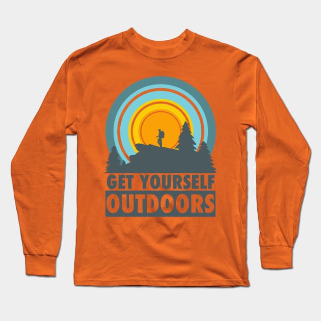 Get Yourself Outdoors Long Sleeve T-Shirt by aaronstaples